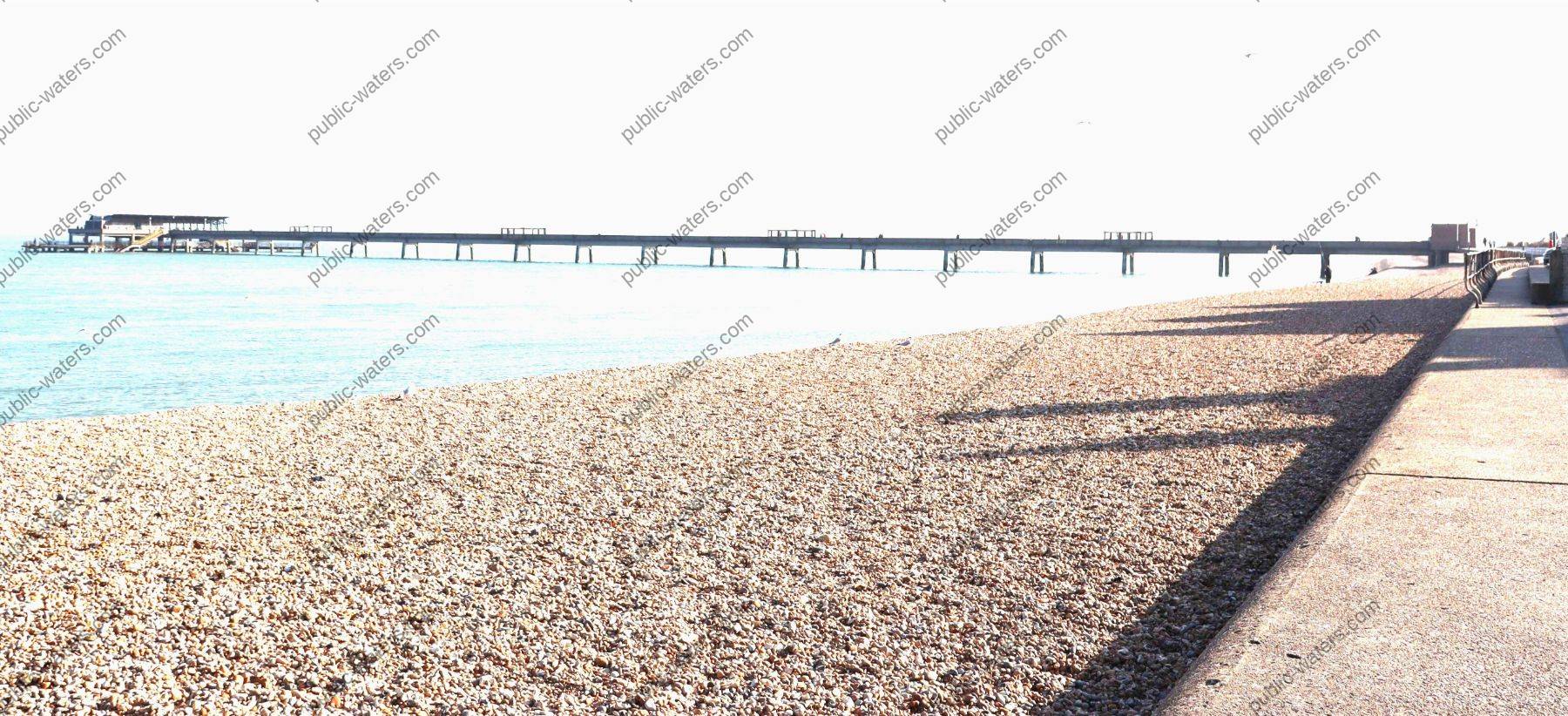 Deal Pier beach view left hand side and looking out to sea