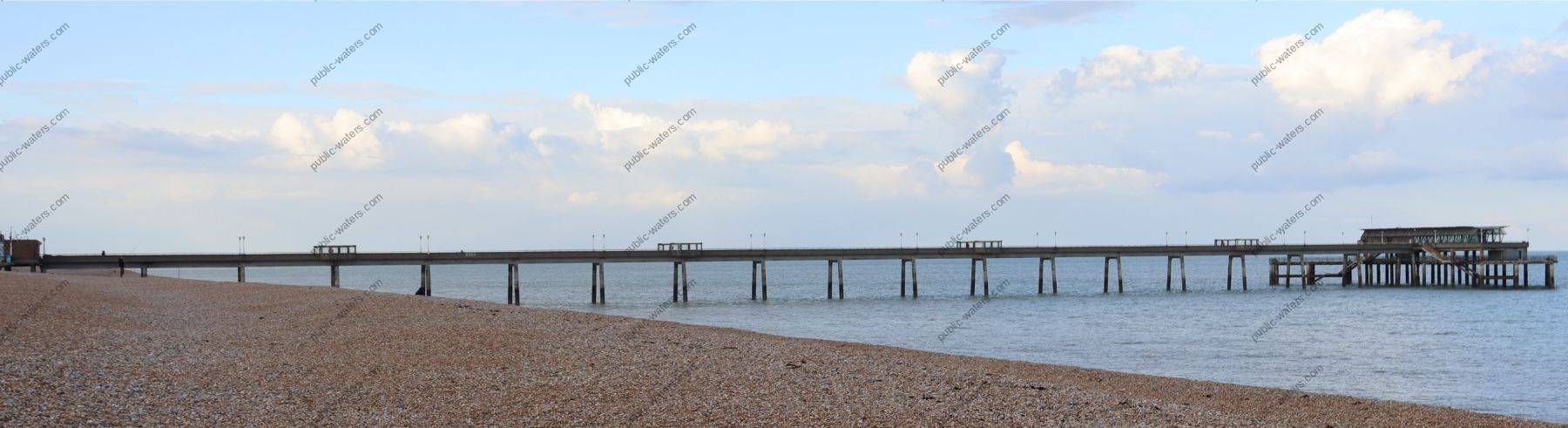 Deal Pier beach view and underneath pier structure