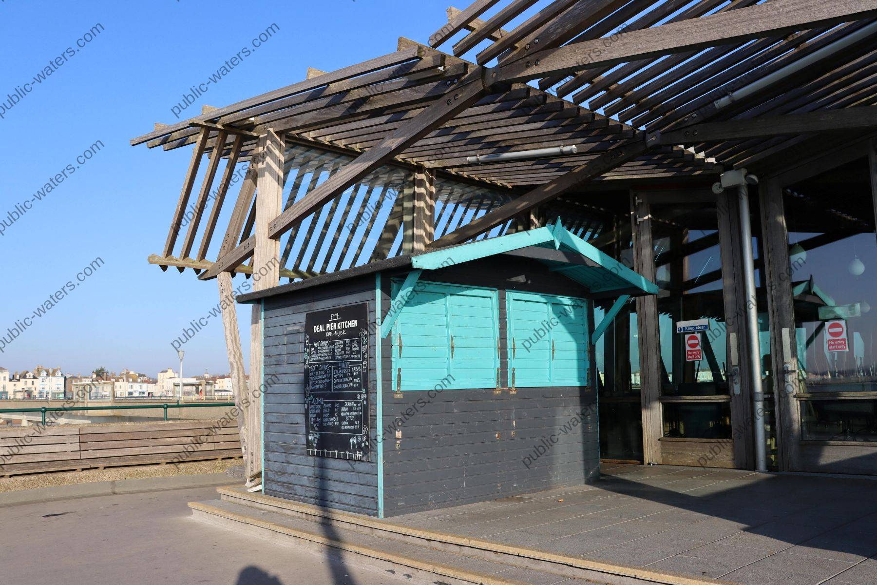 Deal Pier Shack for hot, cold drinks and snacks