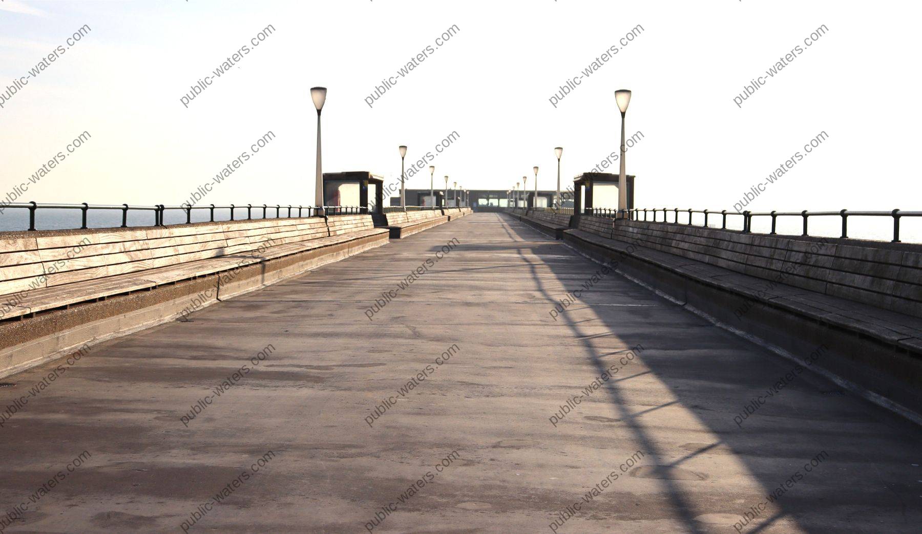 Deal Pier walkway to towards the Café at the end of pier.