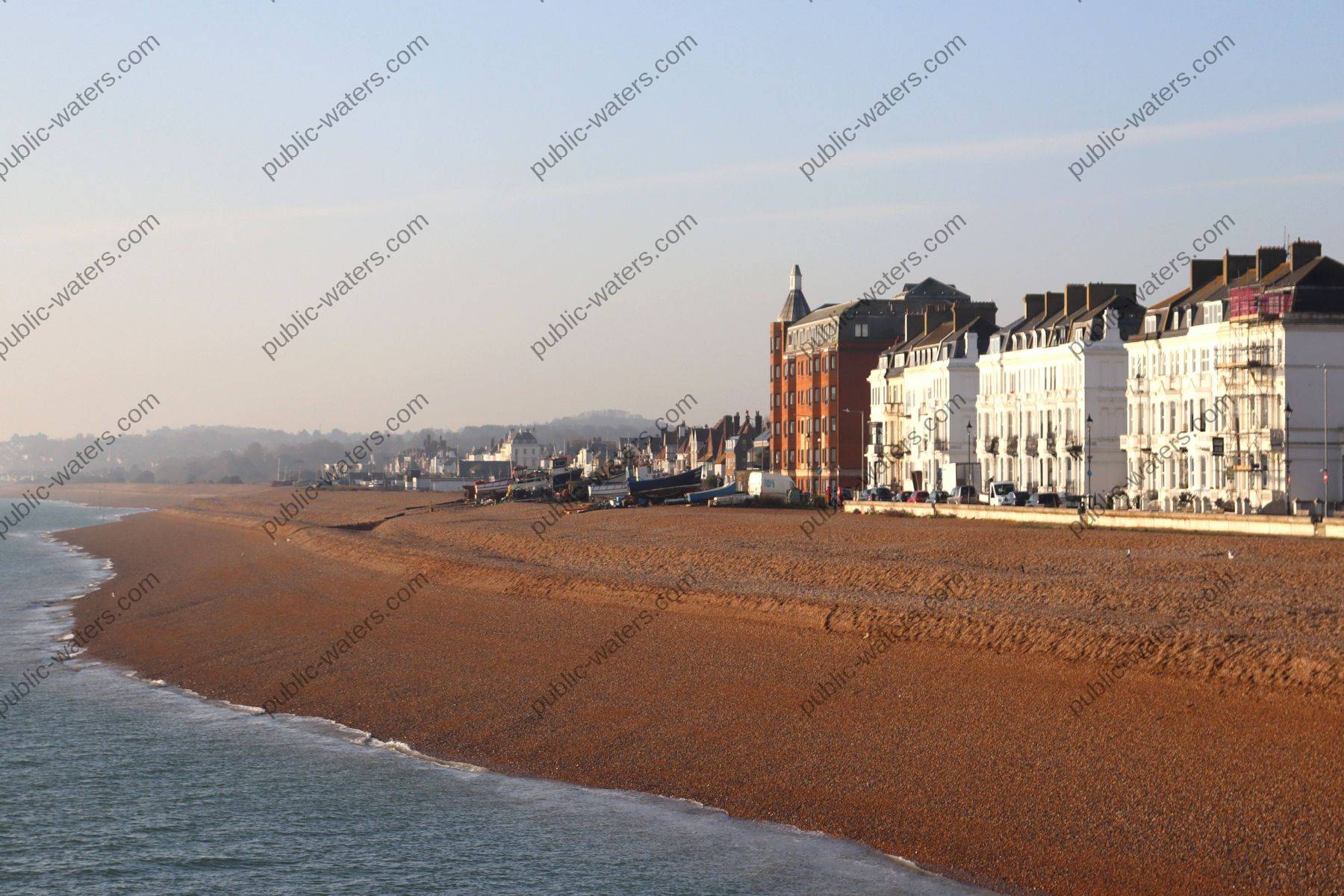 Deal shoreline right side looking out to sea