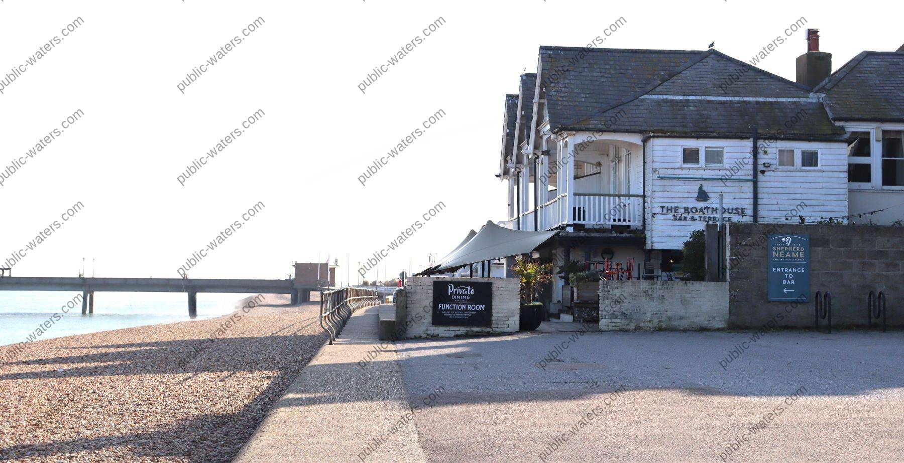 The boathouse bar and terrace 