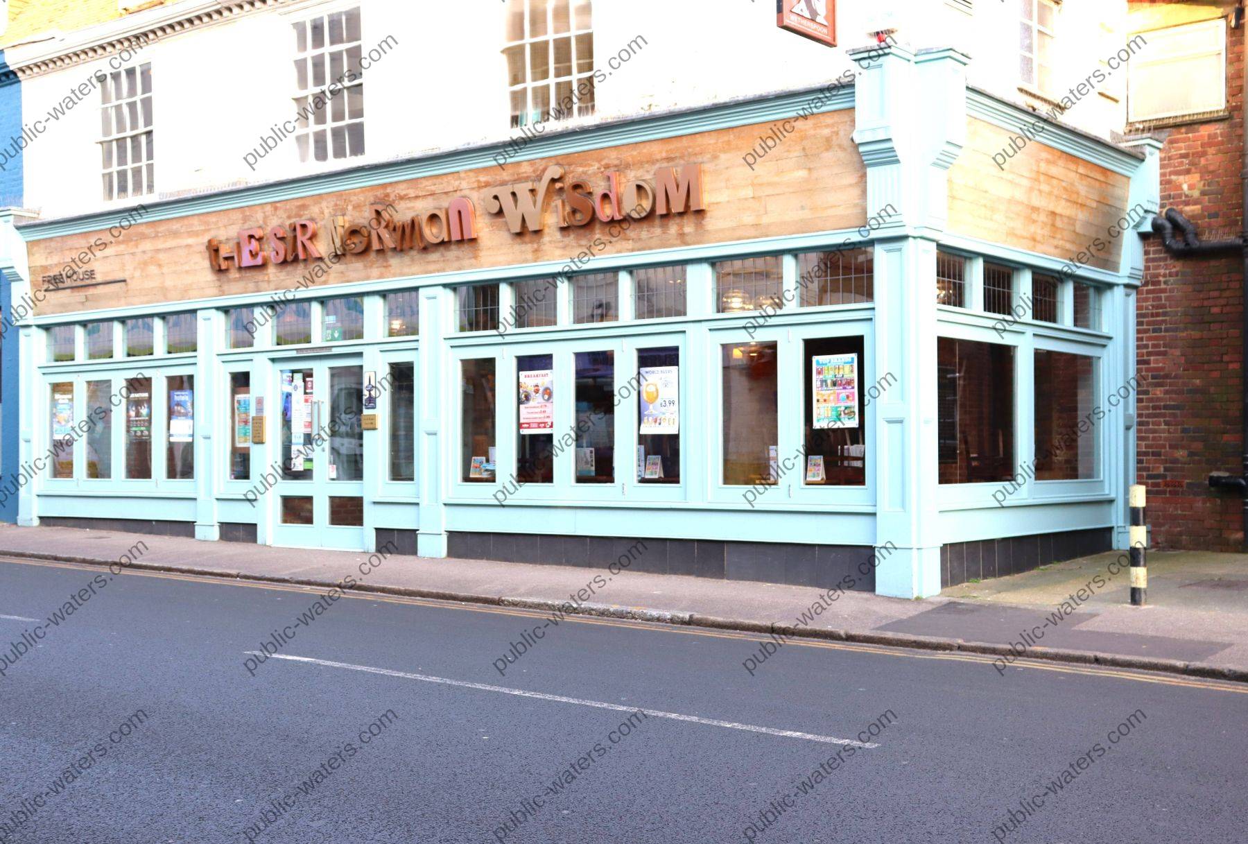 The Sir Norman Wisdom pub for drinks and food in Queen Street, Deal, Kent.