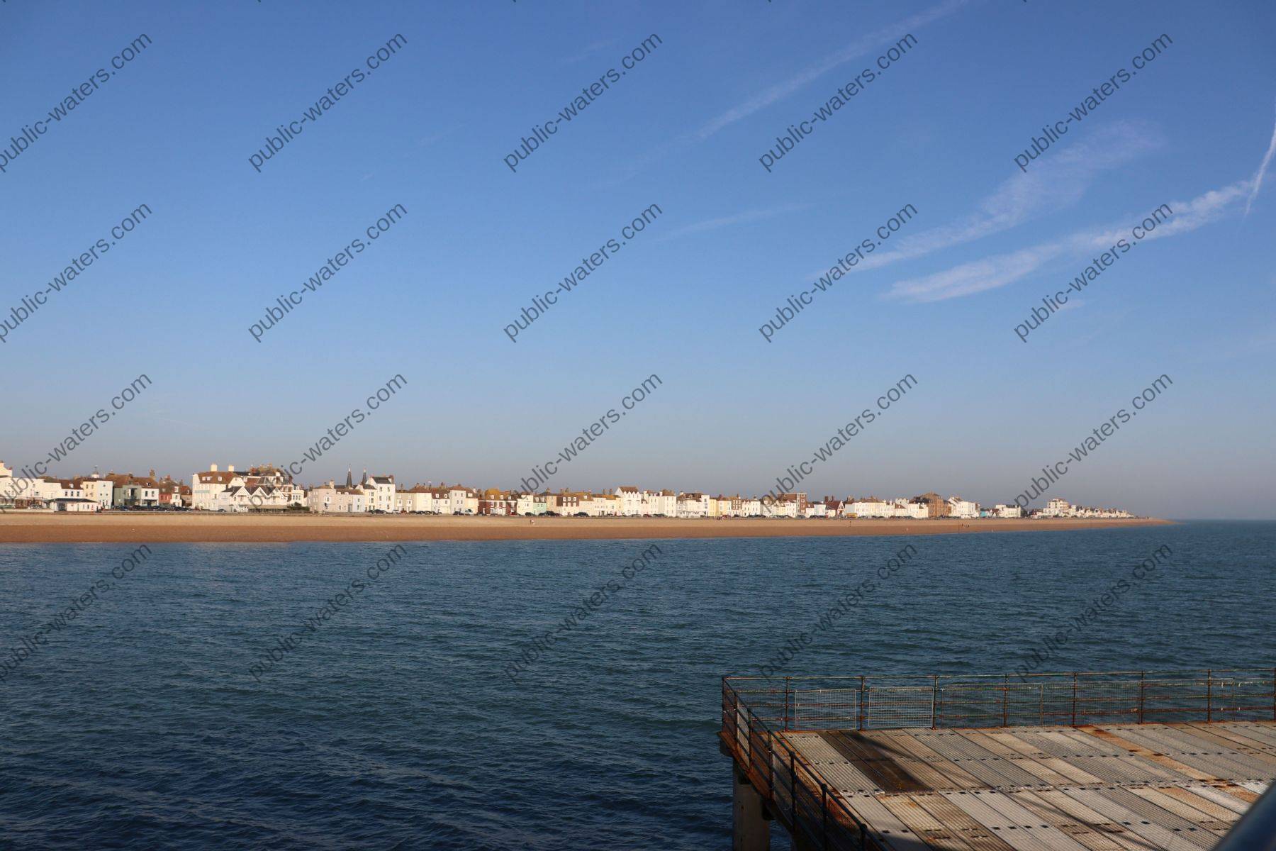 Deal Pier seafront view and lower deck platform