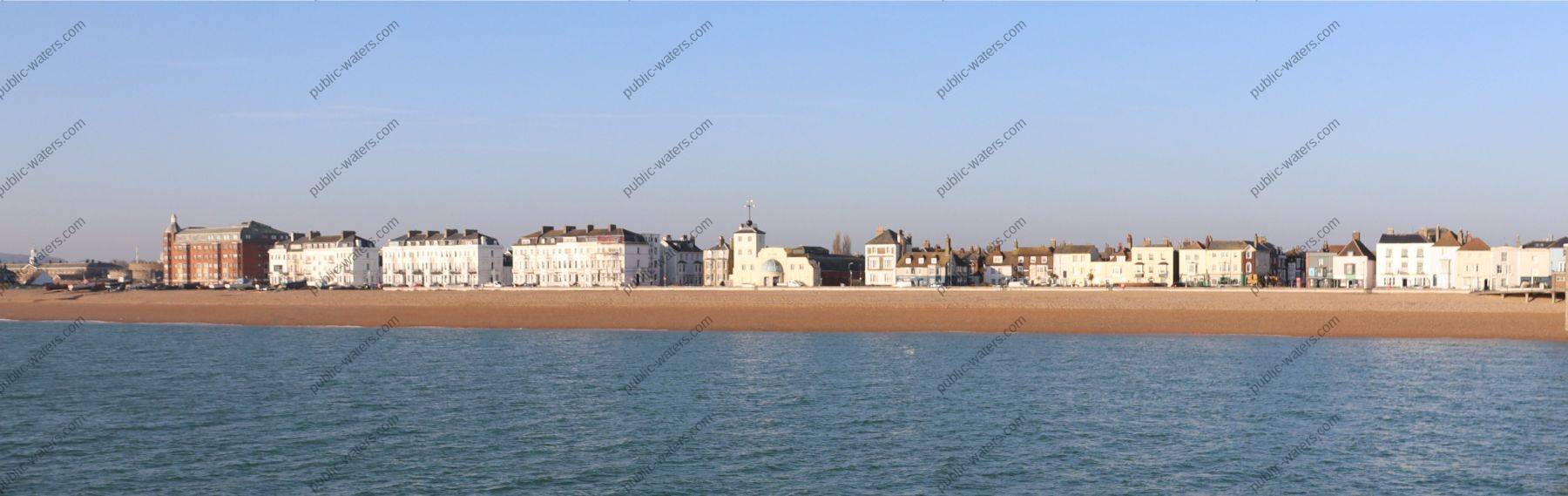Deal seafront left side view from the pier